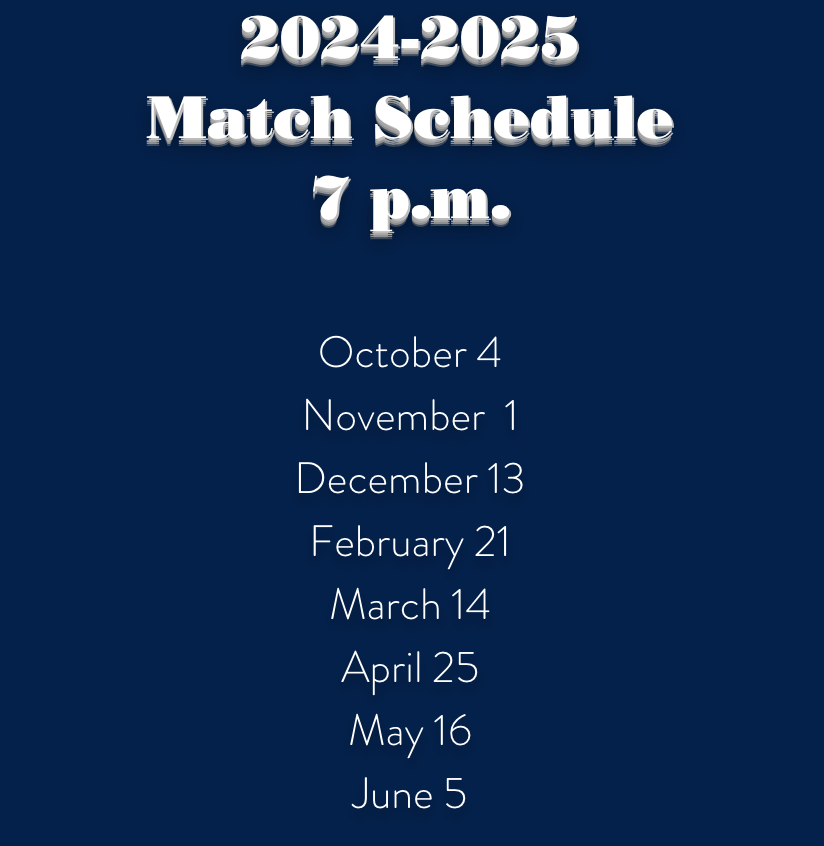 Match dates for the 24-25 YLHS ComedySportz season are held in the YLHS Forum.
