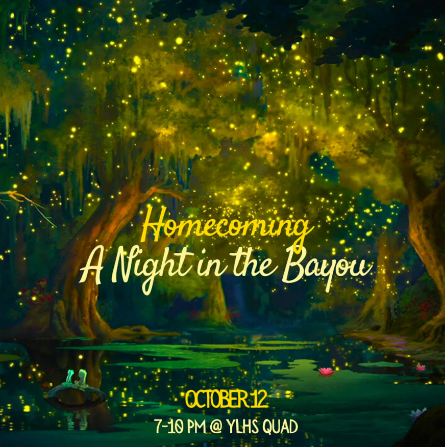 The advertisement for our Homecoming: A Night in the Bayou dance!