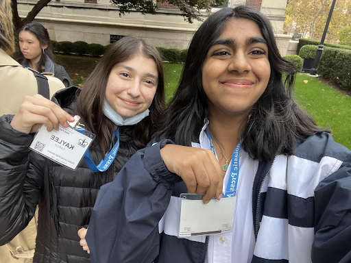 Many students from YLHS including Kaylee Garcia (10) (left) and myself (right) got to attend this informative and fun conference. 