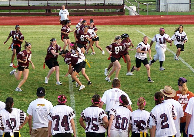 Yorba Linda Flag Football has qualified for CIF this season! Powder puff football by Larry D. Moore is licensed under CC BY 4.0.