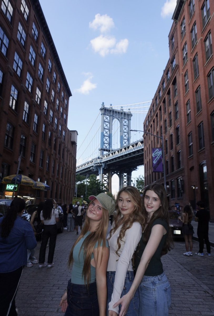 Lili Sebestyen in New York with her college friends.