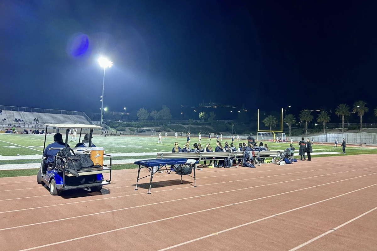 A glimpse of the field while the Mustangs are looking to score their next goal.