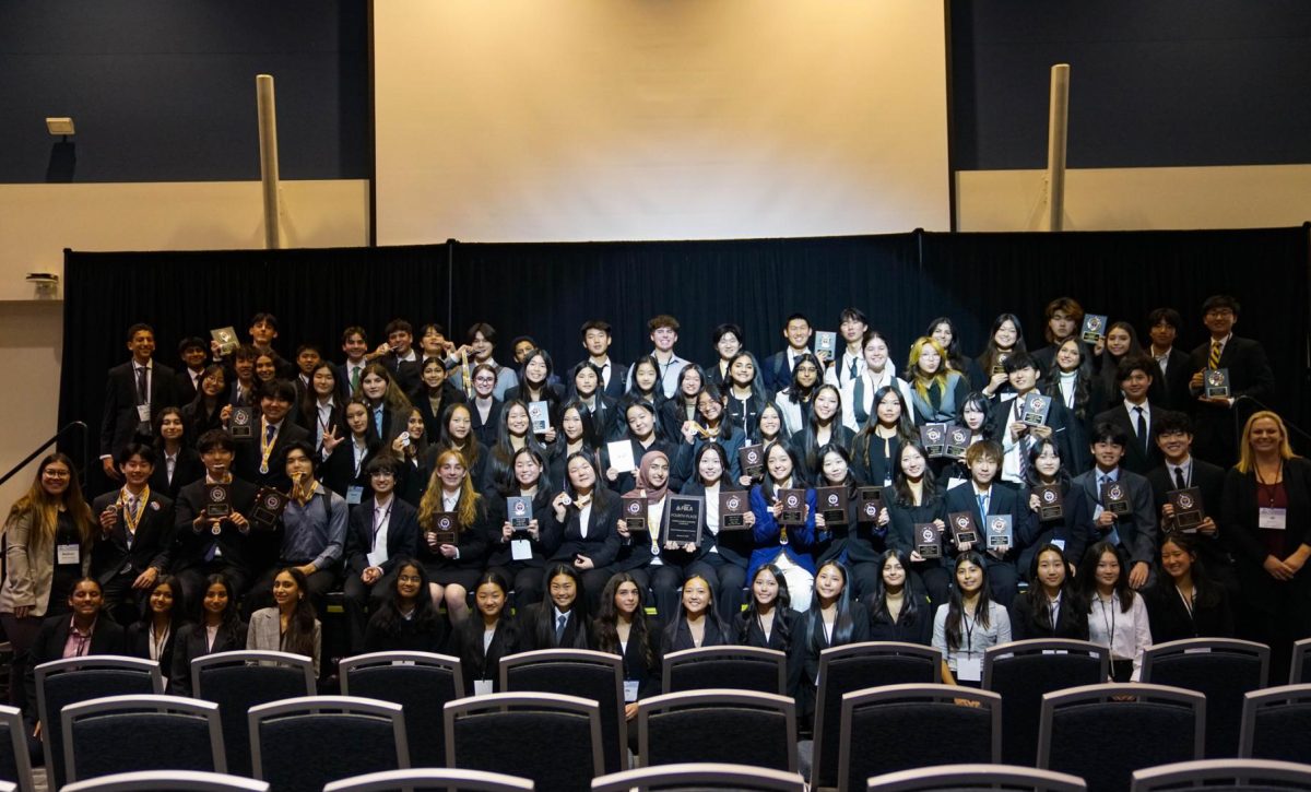 YLFBLA at SSLC, celebrating the hard work each member devoted to their competitive event. Photo used with permission from Tyler Leu.