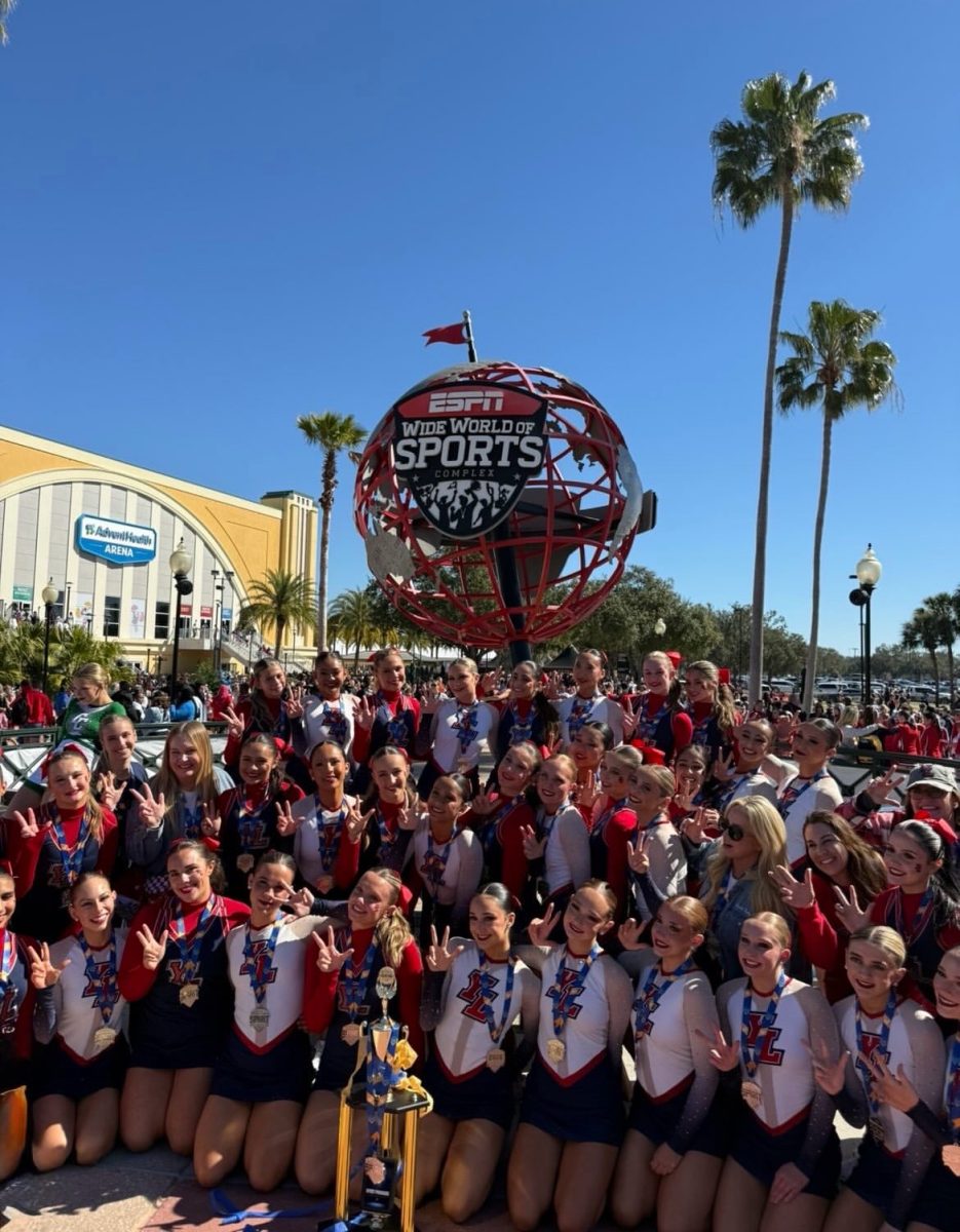 Varsity Cheer and Song celebrating after taking home second place!

