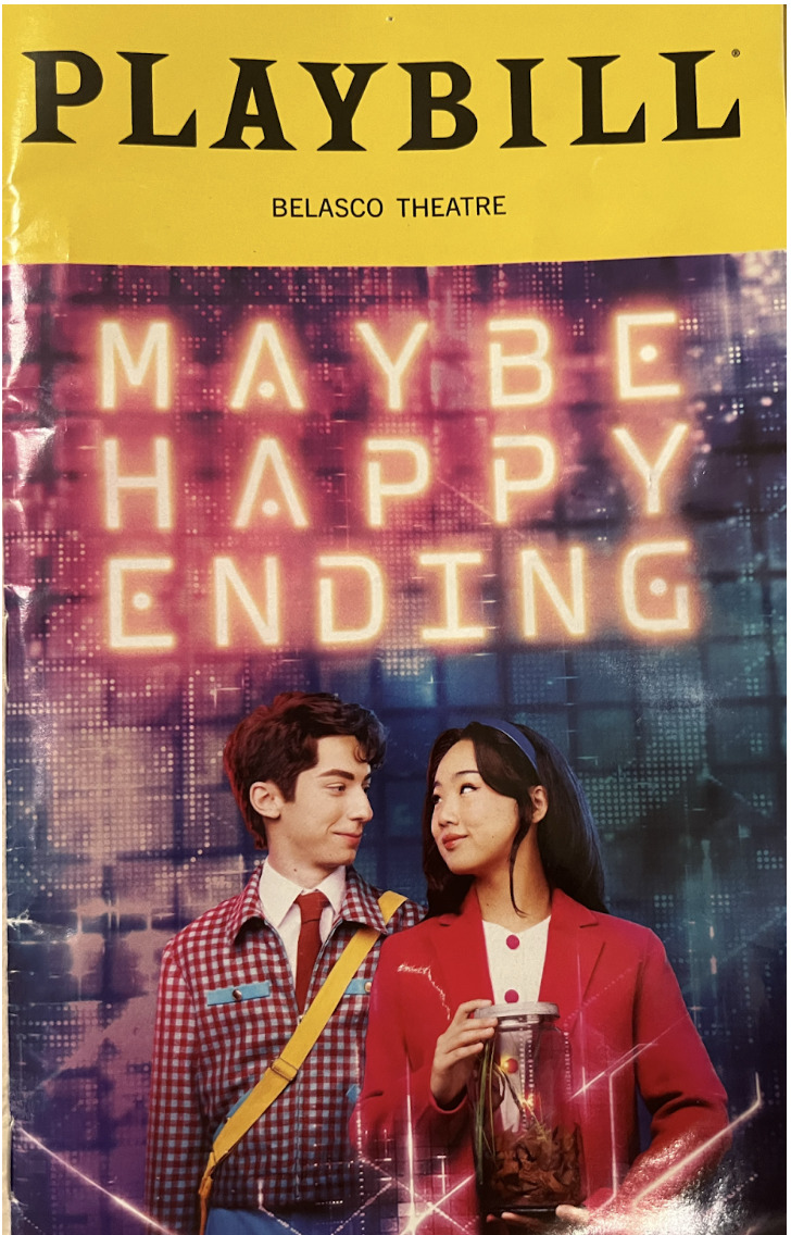 A playbill of Maybe Happy Ending, one of the many show-stopping productions coming to the Segerstrom Center for the Arts this year. 