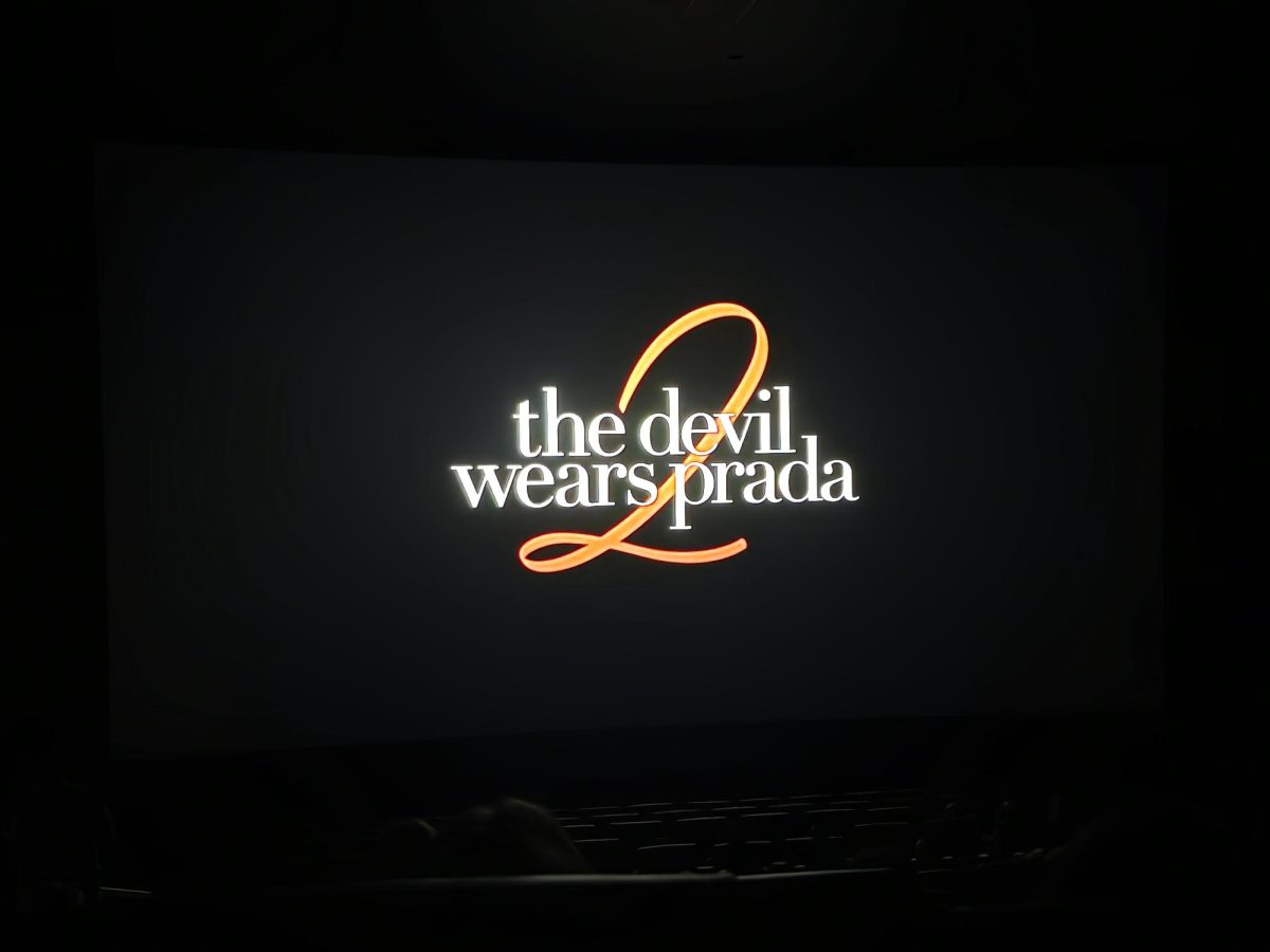 The end screen of The Devil Wears Prada 2, featuring simple text and a lacy '2' behind the text.