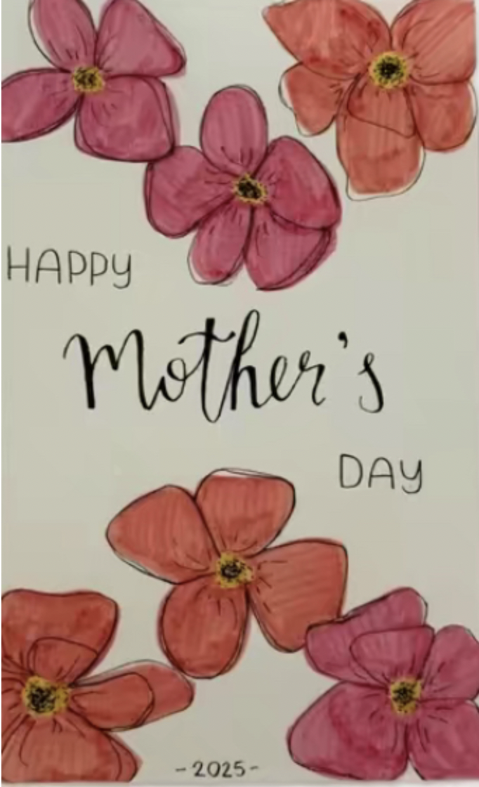 The simple, yet sentimental card I made for my mom this past Mother’s Day. 

