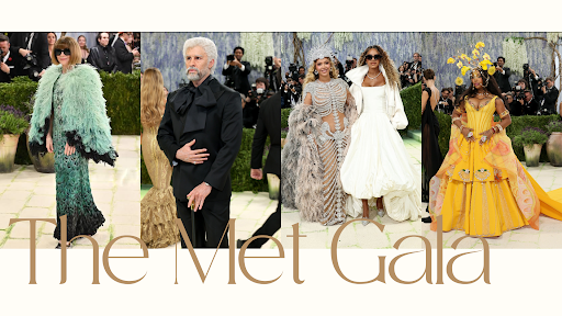 A collage of some celebrities at the 2026 Met Gala at the Metropolitan Museum. 